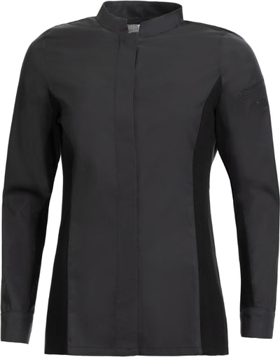 LE-08-1373-10 Kochhemd für Damen schwarz