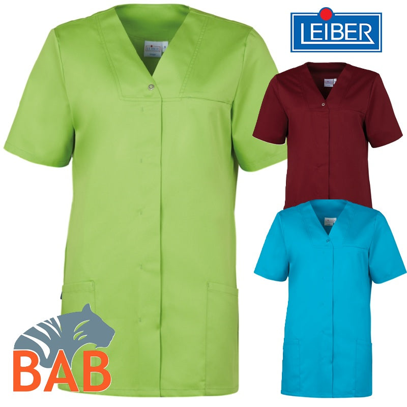 LE-08-2133 Damenkasack kurzarm, beere, maigrün,türkis Industriewäsche geeignet