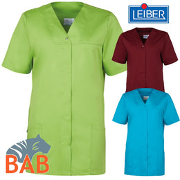 LE-08-2133 Damenkasack kurzarm, beere, maigrün,türkis Industriewäsche geeignet