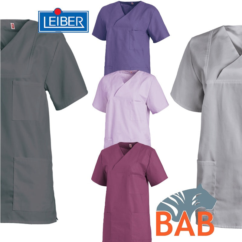 LE-08-769 OP-Kasack in brombeer, flieder, lila, hellgrau, anthrazit