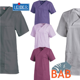 LE-08-769 OP-Kasack in brombeer, flieder, lila, hellgrau, anthrazit