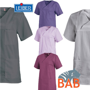 LE-08-769 OP-Kasack in brombeer, flieder, lila, hellgrau, anthrazit
