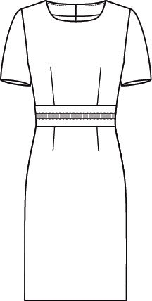 Greiff MODERN 1064 Damen-Etuikleid schwarz, hellgrau, dunkelblau