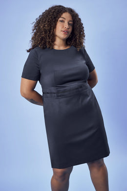 Greiff MODERN 1064 Damen-Etuikleid schwarz, hellgrau, dunkelblau