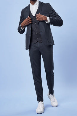 Greiff Casual 1139 Herren Jerseysakko, glencheck Regular Fit