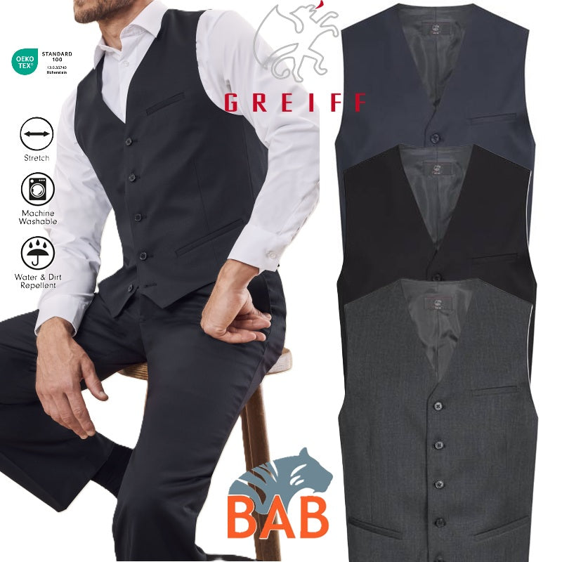 Greiff Basic 1225 Herren Weste, Regular Fit