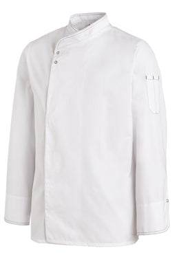 LE-12-2444-01 Leichte Kochjacke für Herren in weiss
