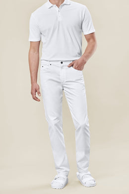 Greiff Care 1318 Herrenhose Five-Pocket Form, Regular Fit, weiss