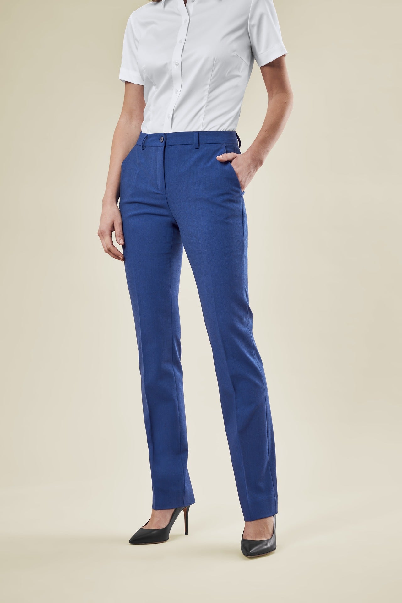Greiff Premium 1355 Damenhose Regular Fit, Bi-Stretch, italien blue, oliv