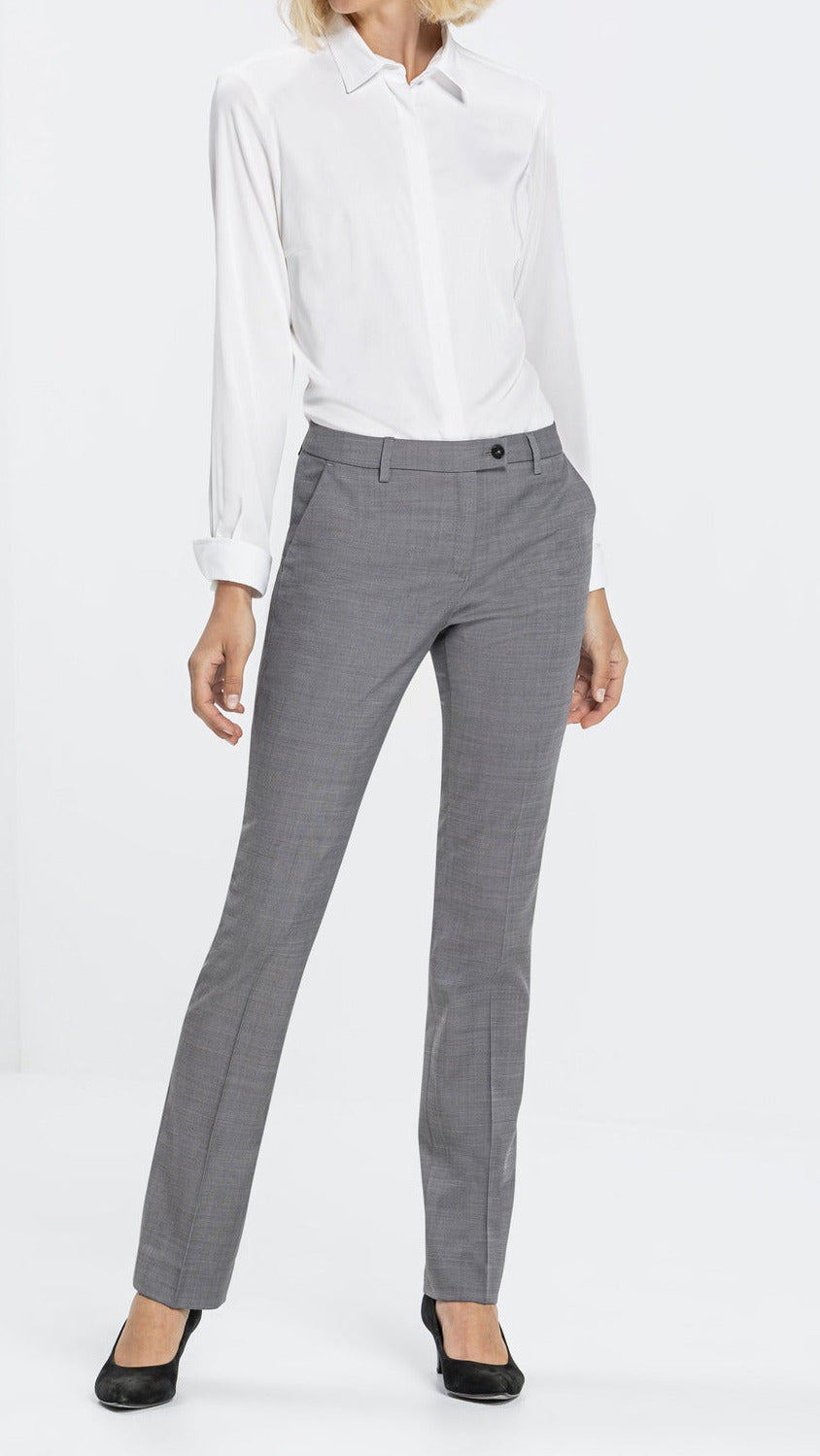 Greiff MODERN 1356 Damenhose Regular Fit schwarz, dunkelblau. hellgrau