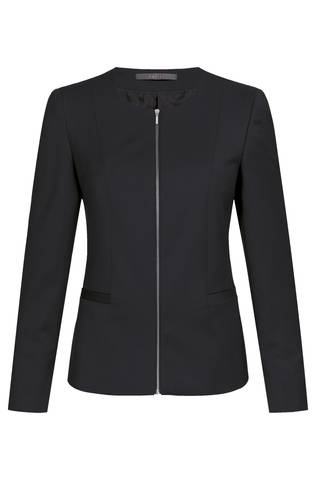 Greiff Modern 1429 Damen Blazer Regular Fit , mit Reißverschluss, schwarz, hellgrau, dunkelblau