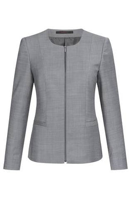 Greiff Modern 1429 Damen Blazer Regular Fit , mit Reißverschluss, schwarz, hellgrau, dunkelblau