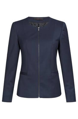 Greiff Modern 1429 Damen Blazer Regular Fit , mit Reißverschluss, schwarz, hellgrau, dunkelblau