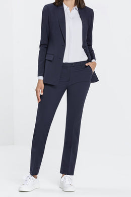 Greiff Modern 1451 Damen Langblazer Regular Fit, schwarz, dunkelblau, hellgrau