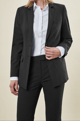 Greiff Premium 1453 Damen-Blazer, Regular Fit, schwarz, anthrazit, marine