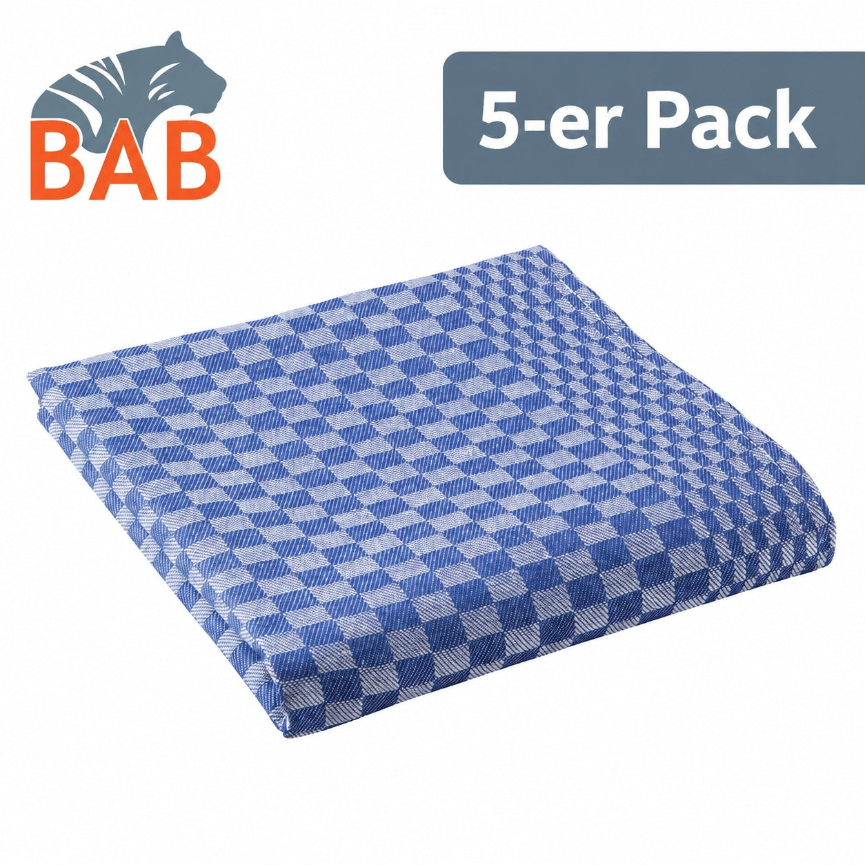 E-152-26 Grubentuch (Touchon) in blau-grau im 5-er Pack