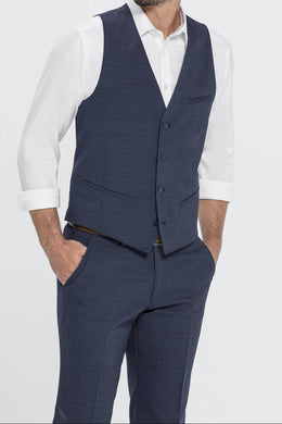 Greiff Modern 1614 Herren Weste Regular Fit, Stretch, pinpoint