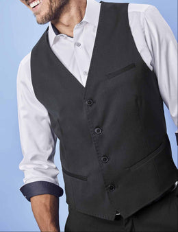 Greiff Modern 1614 Herren Weste Regular Fit, schwarz, hellgrau, dunkelblau