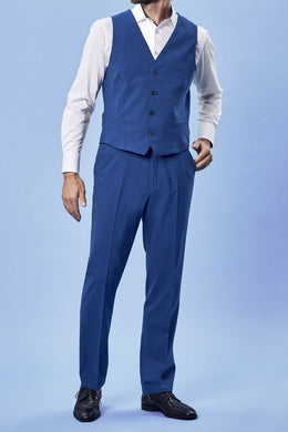 Greiff Premium 1634 Herren Weste Regular Fit, italian blue