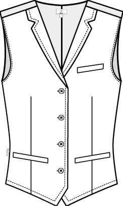 Greiff Service 1715 Damen Weste fischgrät taupe Regular Fit