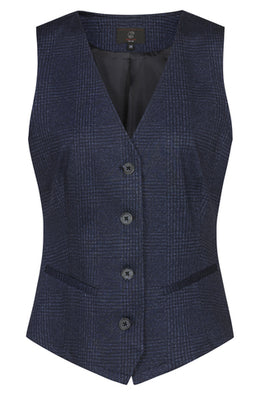 Greiff Casual 1722 Damen-Jerseyweste  glencheck Regular Fit