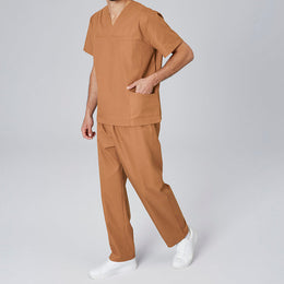 E-273-75 Schlupfkasack sand, mittelbraun, toffee Gr.8XL mit V-Ausschnitt