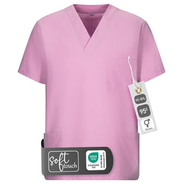 E-273-75 Schlupfkasack rosa, flieder, electric pink, coral bis  Gr.8XL mit V-Ausschnitt