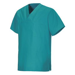 E-273-75 Schlupfkasack eisblau, light blue, petrol, teal bis  Gr.8XL mit V-Ausschnitt