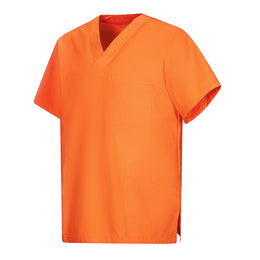 E-273-75 Schlupfkasack zitrone, orange, rot, weinrot bis  Gr.8XL mit V-Ausschnitt