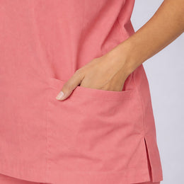 E-273-75 Schlupfkasack rosa, flieder, electric pink, coral bis  Gr.8XL mit V-Ausschnitt