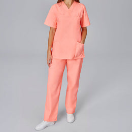 E-273-75 Schlupfkasack rosa, flieder, electric pink, coral bis  Gr.8XL mit V-Ausschnitt