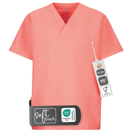 E-273-75 Schlupfkasack rosa, flieder, electric pink, coral bis  Gr.8XL mit V-Ausschnitt