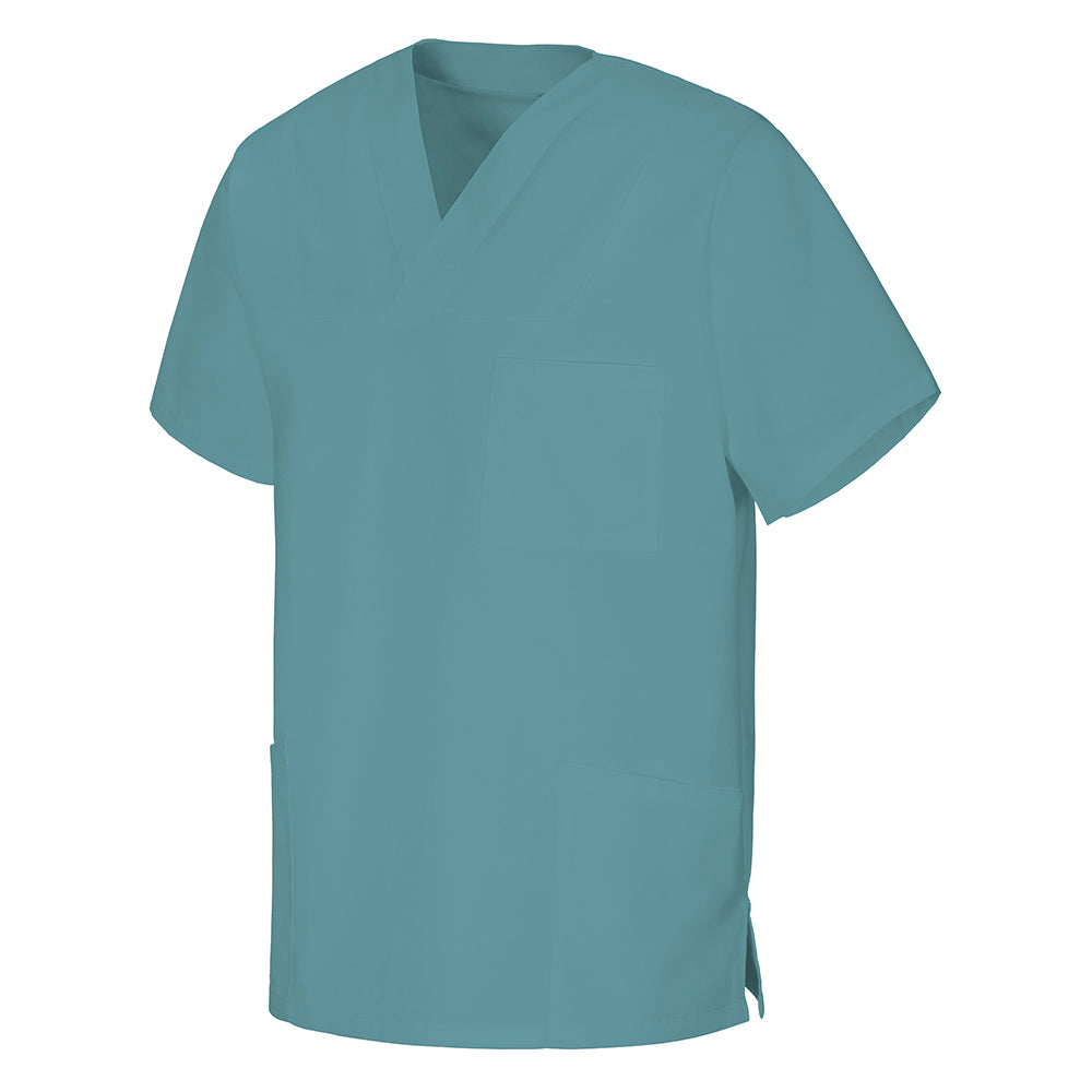E-273-75 Schlupfkasack eisblau, light blue, petrol, teal bis  Gr.8XL mit V-Ausschnitt