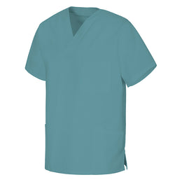 E-273-75 Schlupfkasack eisblau, light blue, petrol, teal bis  Gr.8XL mit V-Ausschnitt