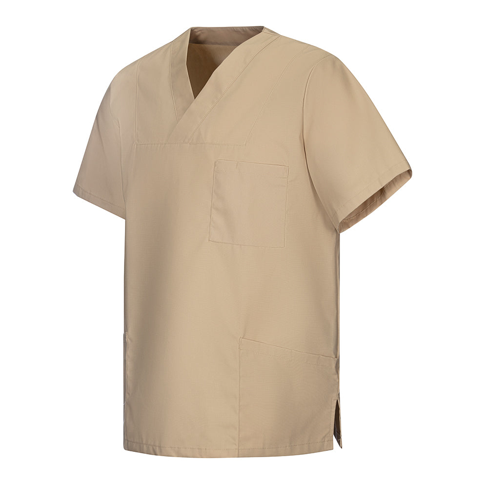 E-273-75 Schlupfkasack sand, mittelbraun, toffee Gr.8XL mit V-Ausschnitt