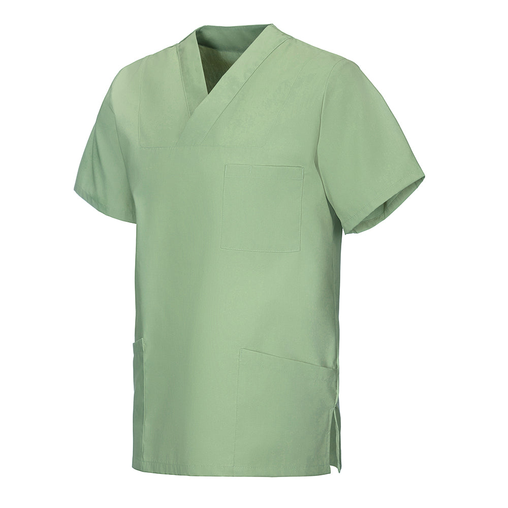 E-273-75 Schlupfkasack sage, olive, flaschengrün bis Gr.8XL mit V-Ausschnitt