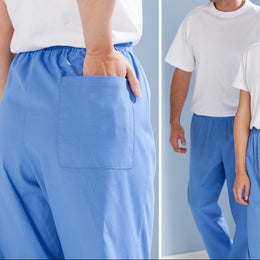 E-330-75 Schlupfhose für Sie & Ihn in eisblau, light blue, petrol, teal bis Gr.5XL