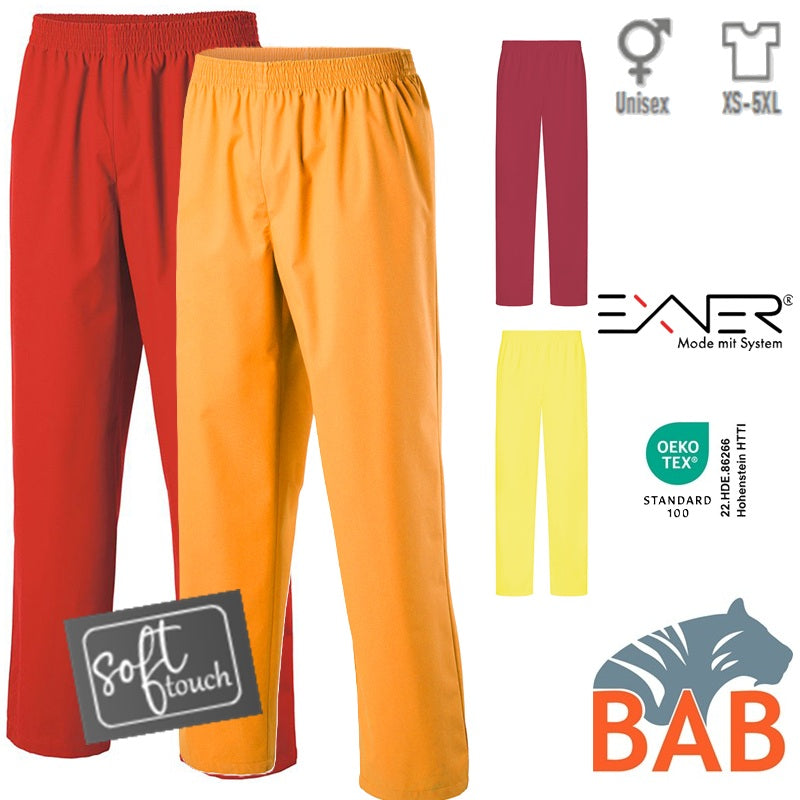 E-330-75 Schlupfhose für Sie & Ihn in zitrone, orange, rot, weinrot bis Gr.5XL