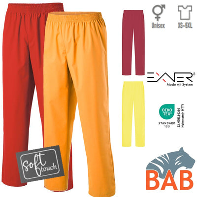 E-330-75 Schlupfhose für Sie & Ihn in zitrone, orange, rot, weinrot bis Gr.5XL