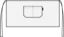Greiff 41044  Vorbinder 90 x 50 cm gestreift mit aufgesetzten Taschen