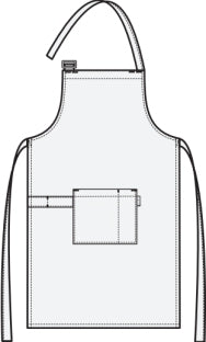 Greiff  Service 44000 Latzschürze gestreift 70 x 90 cm mit aufgesetzter Tasche