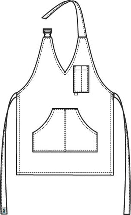 Greiff 4411 Damen-Latzschürze 70 x 61 cm