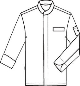 Greiff Cuisine Premium 5569 Stretch-Kochjacke  Regular Fit, schwarz, taupe