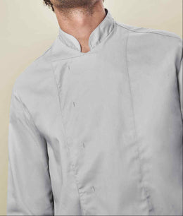 Greiff Cuisine 5580 Kochjacke, schwarz, lichtgrau, taupe, weiß