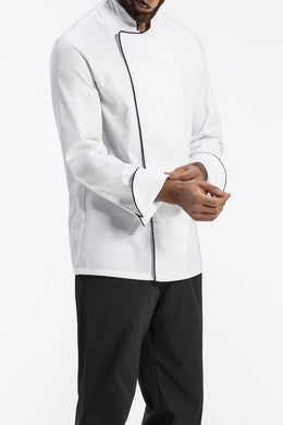 Greiff Cuisine 5581 Kochjacke weiss mit schwarzer Paspel
