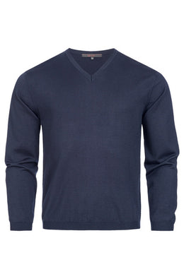 Greiff  6040 Herren-Pullover mit V-Ausschnitt Regular Fit Strick