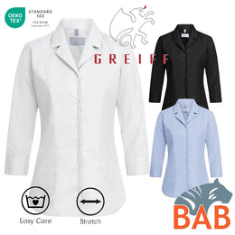 Greiff Basic 6506 Damenbluse mit 3/4 Arm, Regular Fit