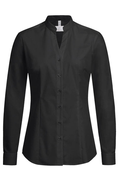 Greiff SOPO-6572 Damen Stehkragen- Bluse langarm schwarz Gr.40 42 44 46