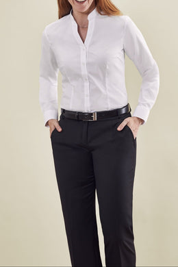 Greiff SOPO-6572 Damen Stehkragen- Bluse langarm weiß Gr.44