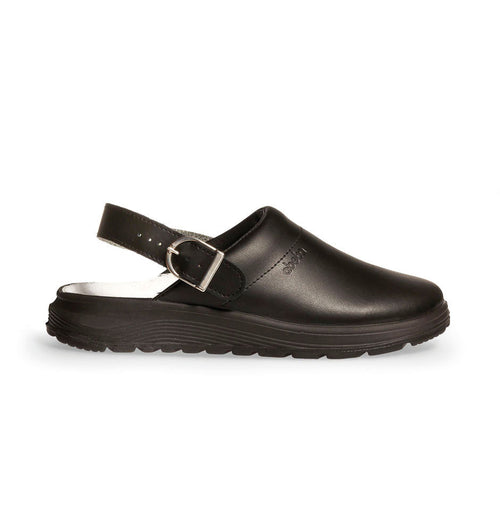 Abeba ACTIVE 87031 Damen- Clog Leder schwarz